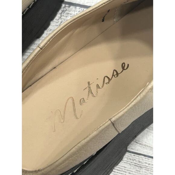 Matisse Lena Womens Beige Leather Round Toe Platform Chunky Mule Shoe Size 8.5M - Picture 13 of 14